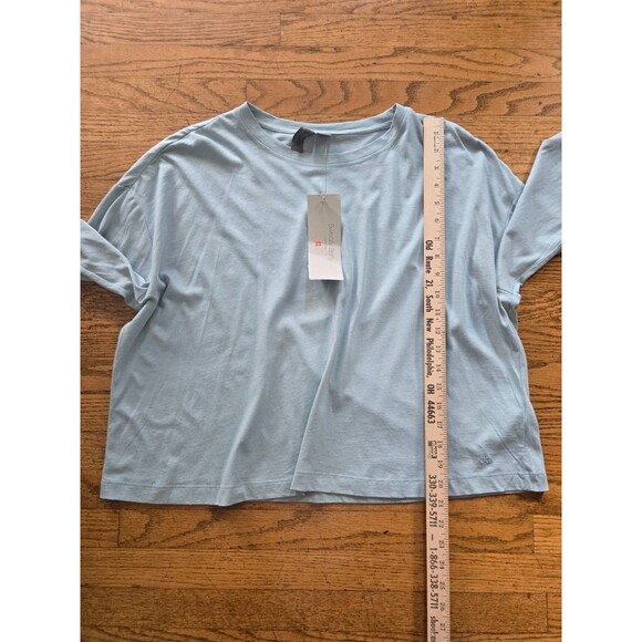 Sweaty Betty Muted Teal Essential Crop Long Sleeve T-Shirt Size Large NWT - Picture 6 of 6